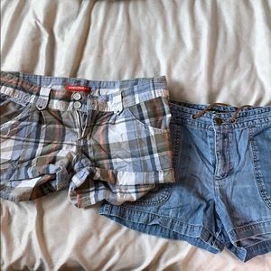 2 pairs of jean shorts